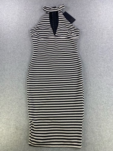 Striped bodycon midi dress - bodycon,
